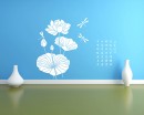 Lotus with Chinese Poem Vinyl Wall Art Decal